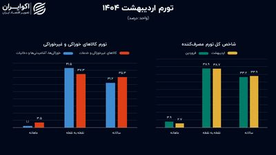 تورم اردیبهشت 1404 منتشر شد؛ قیمت سبد خوراکی فقرا کاهش یافت