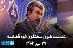 نشست خبری سخنگوی قوه قضائیه 27 تیر 1402  