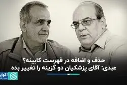 شایعه تغییر در چینش کابینه/ عبدی: آقای پزشکیان دو گزینه را تغییر بده