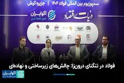 فولاد در تنگنای درون‌زا: چالش‌های زیرساختی و نهاده‌ای