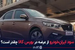 سود ایران‌خودرو از عرضه در بورس کالا چقدر است؟