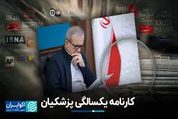 کارنامه یکسالگی پزشکیان