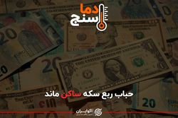 حباب ربع سکه ساکن ماند