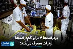 پردرآمدها 3 برابر کم‌درآمدها لبنیات مصرف می‌کنند