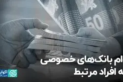 وام بانک‌های خصوصی به افراد مرتبط