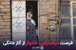 فرصت درآمدزایی خانوار از گاز خانگی