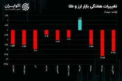 بازدهی بازار ارز و طلا تماماً منفی شد