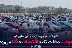  نماینده مجلس:دولت دخالت نکند اقتصاد به فنا می رود