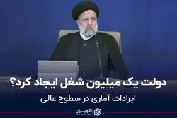 دولت یک میلیون شغل ایجاد کرد؟