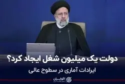 دولت یک میلیون شغل ایجاد کرد؟