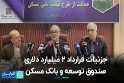 جزئیات قرارداد 2 میلیارد دلاری صندوق توسعه و بانک مسکن