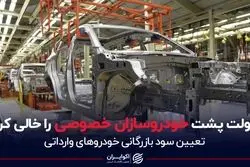 دولت پشت خودروسازان خصوصی را خالی کرد
