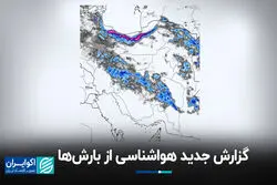 گزارش جدید هواشناسی از بارش‌ها 