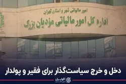 دخل و خرج سیاست‌گذار برای فقیر و پولدار