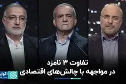 تفاوت 3 نامزد در مواجهه با چالش‌های اقتصادی