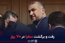 رفت و برگشت سفرا در ۷۰ روز