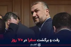 رفت و برگشت سفرا در ۷۰ روز