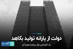 دولت از یارانه تولید بکاهد