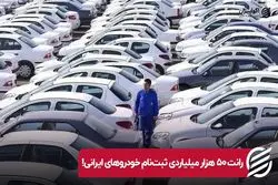 رانت ۵۰ هزار میلیارد تومانی ثبت نام خودروهای ایرانی 