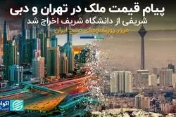 پیام قیمت ملک در تهران و دبی