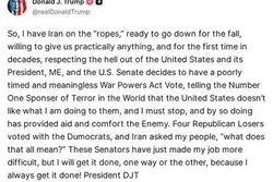 ادعای ترامپ: ایران در آستانه فروپاشی بود اما سنا نگذاشت پیروز شویم!