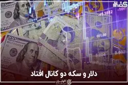 دلار و سکه دو کانال افتاد