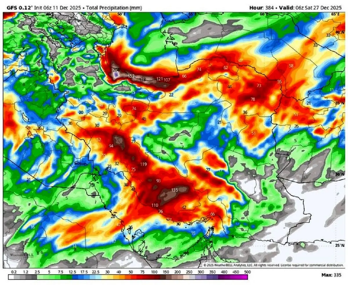 هشدار هواشناسی: بارش‌های سیل‌آسا و وزش باد شدید در ۲۰ استان