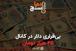 بی‌قراری دلار در کانال ۲۵ هزار تومان