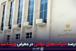 ​۱۸ درصد شرکت‌های دولتی در معرض ورشکستگی