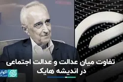 هایک تفاوت عدالت و عدالت اجتماعی را چگونه توضیح می‌دهد؟