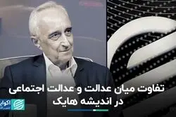 هایک تفاوت عدالت و عدالت اجتماعی را چگونه توضیح می‌دهد؟