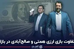 تفاوت بازی ارزی همتی و صالح‌آبادی در بازار