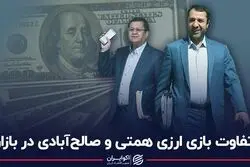 تفاوت بازی ارزی همتی و صالح‌آبادی در بازار