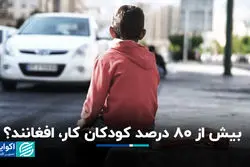 بیش از 80 درصد کودکان کار افغانند؟