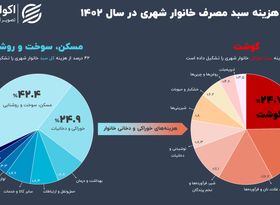 «گوشت» و «مسکن»، گل‌درشت‌های سبد هزینه خانوار 