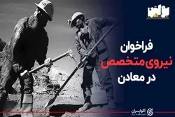 فراخوان نیروی متخصص در معادن