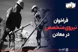 فراخوان نیروی متخصص در معادن