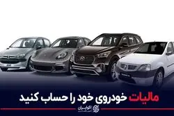 مالیات خودروی خود را حساب کنید