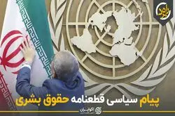 پیام سیاسی قطعنامه حقوق بشری 