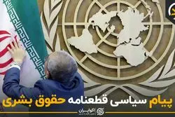 پیام سیاسی قطعنامه حقوق بشری 