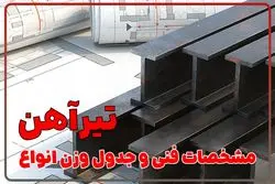 معرفی انواع تیرآهن به‌همراه مشخصات فنی و جدول وزنی