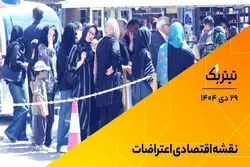 نقشه اقتصادی اعتراضات