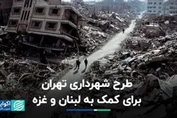 طرح شهرداری تهران برای کمک به لبنان و غزه