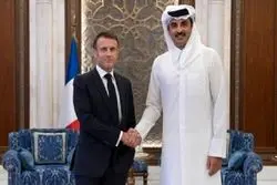  امیر قطر و مکرون درباره ایران گفت و گو کردند
