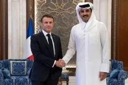  امیر قطر و مکرون درباره ایران گفت و گو کردند
