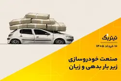 صنعت خودروسازی زیر بار بدهی و زیان