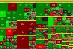 نقشه بورس در نیمه معاملات چهارشنبه / پالایشی‌ها پیشتاز بازار 