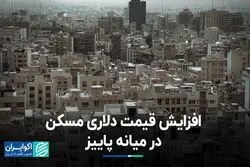افزایش قیمت دلاری مسکن در میانه پاییز