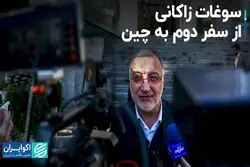 سوغات زاکانی از سفر دوم به چین 