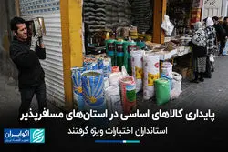 پایداری کالاهای اساسی در استان‌های مسافرپذیر